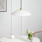 Alabaster Dome Swag Pendant Lamp