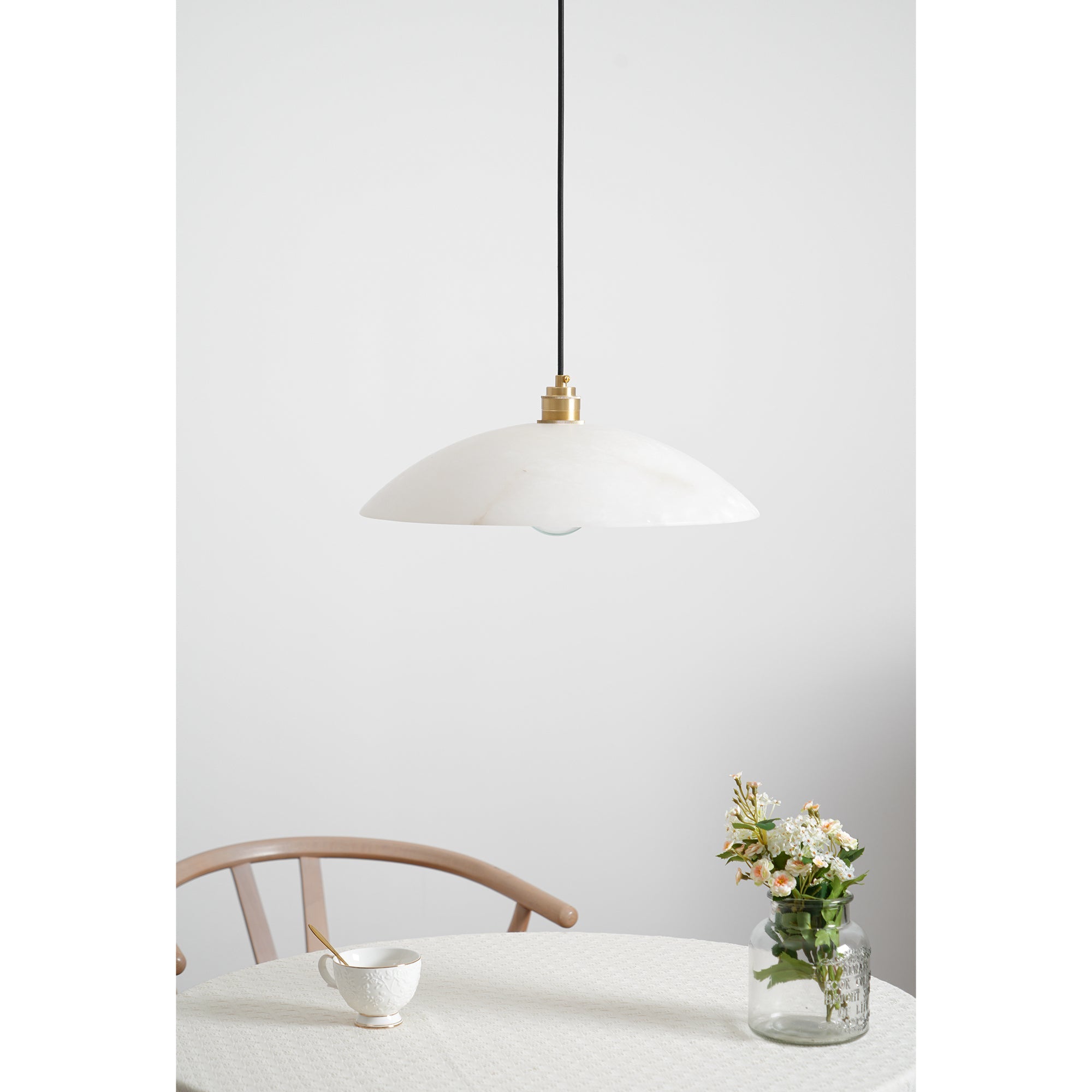 Alabaster Dome Pendant Lamp