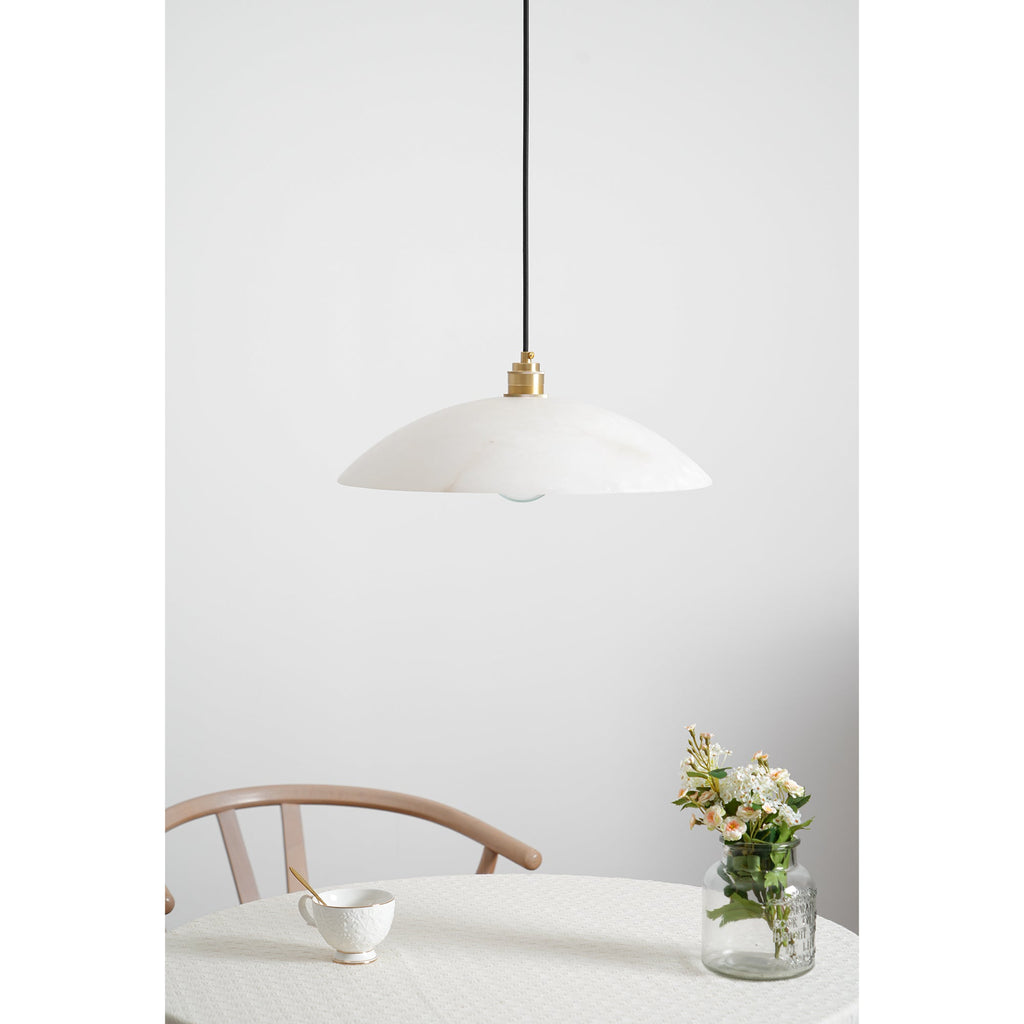 Alabaster Dome Swag Pendant Lamp