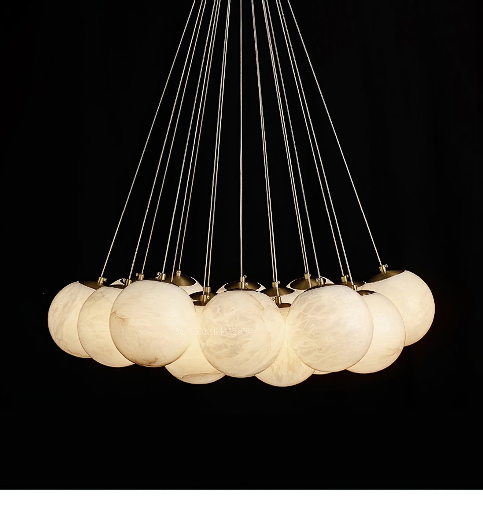 Alabaster Balls Chandelier