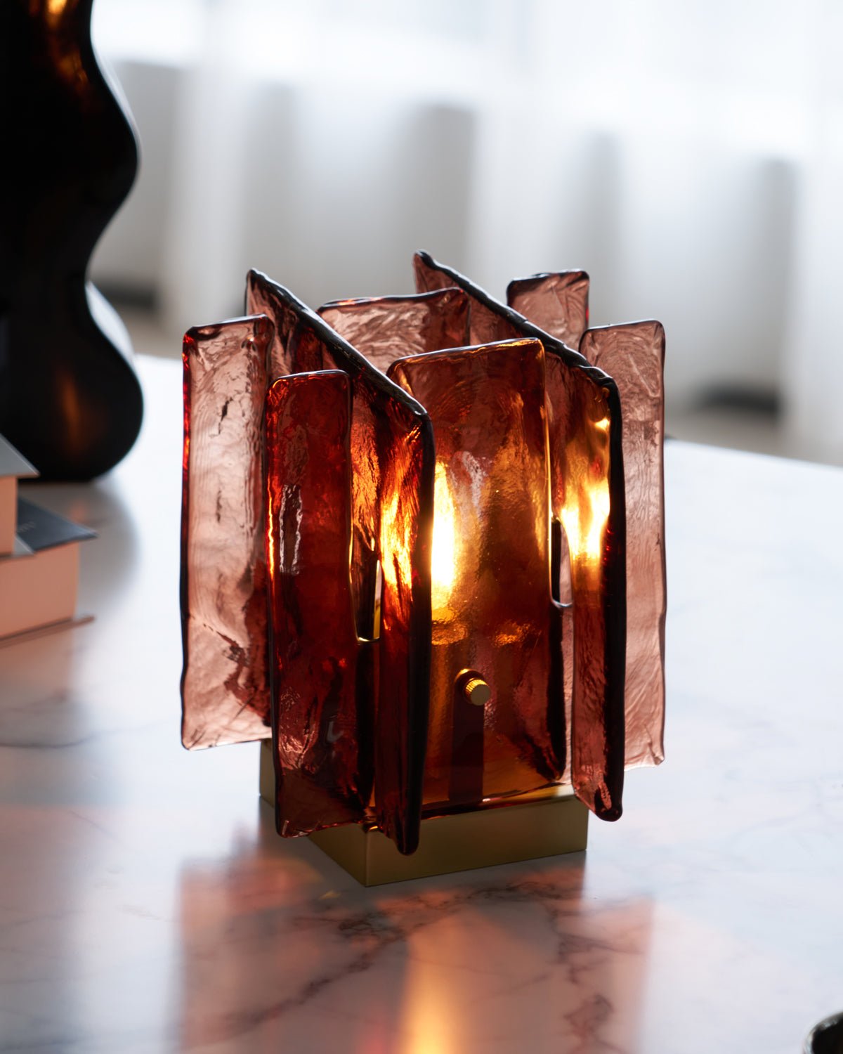 Amber Building Block Table Lamp