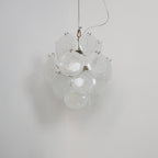 Aqua White Glass Murano Chandelier