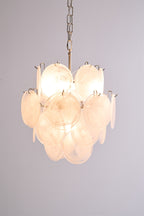 Aqua White Glass Murano Chandelier