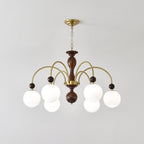 Archway Walnut Color Chandelier