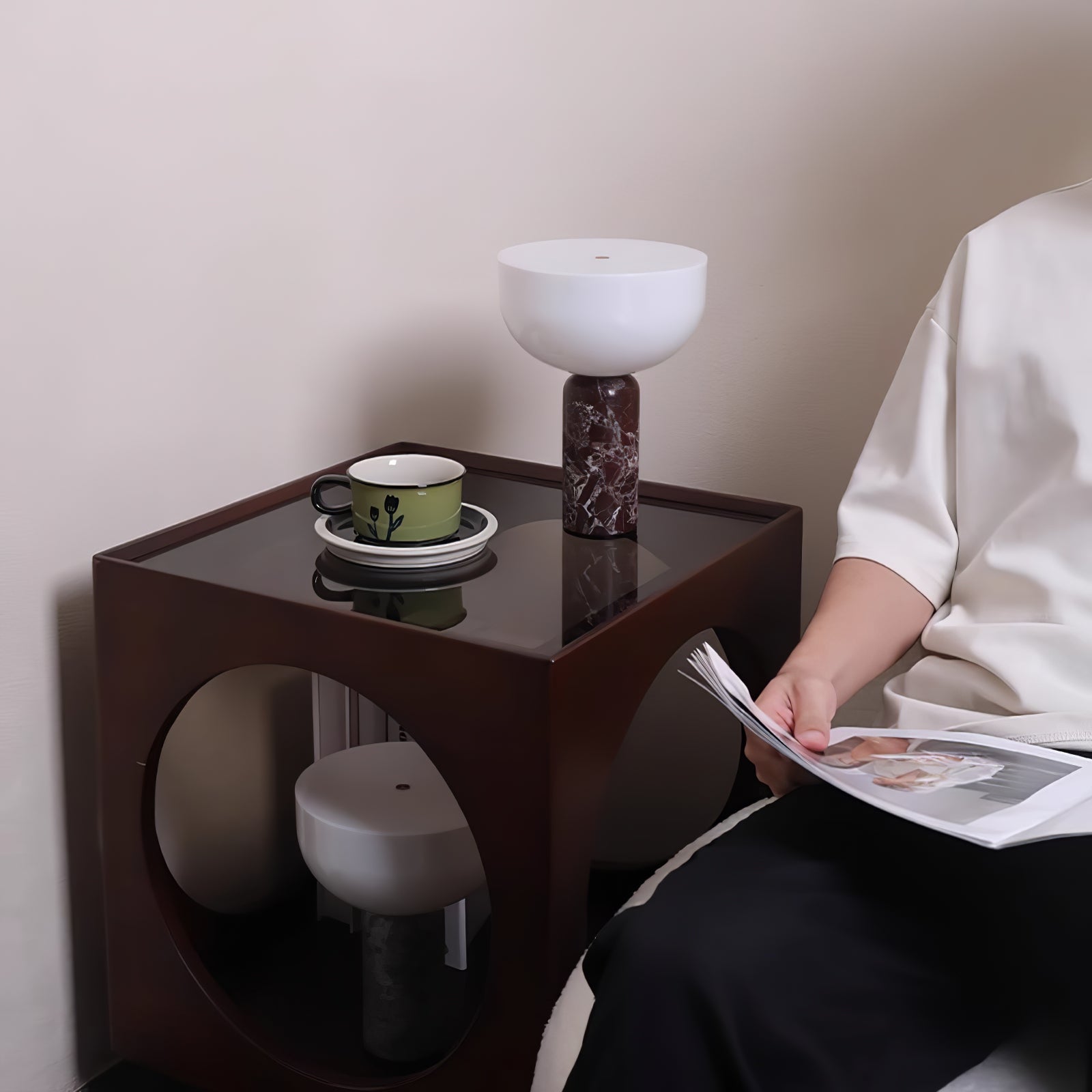 Arno Sphere Marble Table Lamp