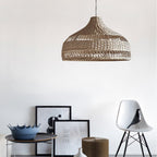 Artisanal Rattan Dome Pendant Lamp