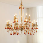 Aureate Amber Crystal Chandelier