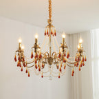 Aureate Amber Crystal Chandelier