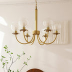 Aureate Radiance Glass Chandelier