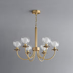 Aureate Radiance Glass Chandelier