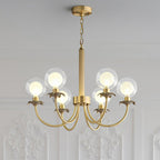 Aureate Radiance Glass Chandelier