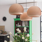 Aurora Whorl Wood Pendant Lamp