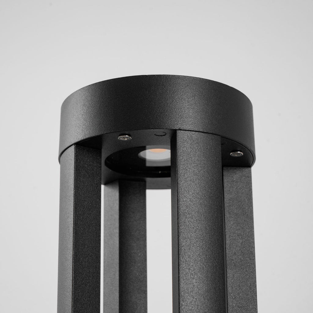 Black Cylindrical Garden Outdoor Light