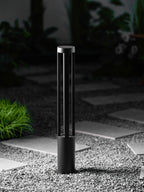 Black Cylindrical Garden Outdoor Light