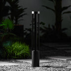Black Cylindrical Garden Outdoor Light