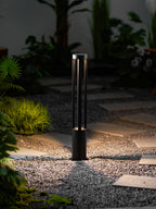 Black Cylindrical Garden Outdoor Light