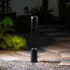 Black Cylindrical Garden Outdoor Light