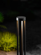 Black Cylindrical Garden Outdoor Light