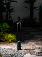 Black Cylindrical Garden Outdoor Light