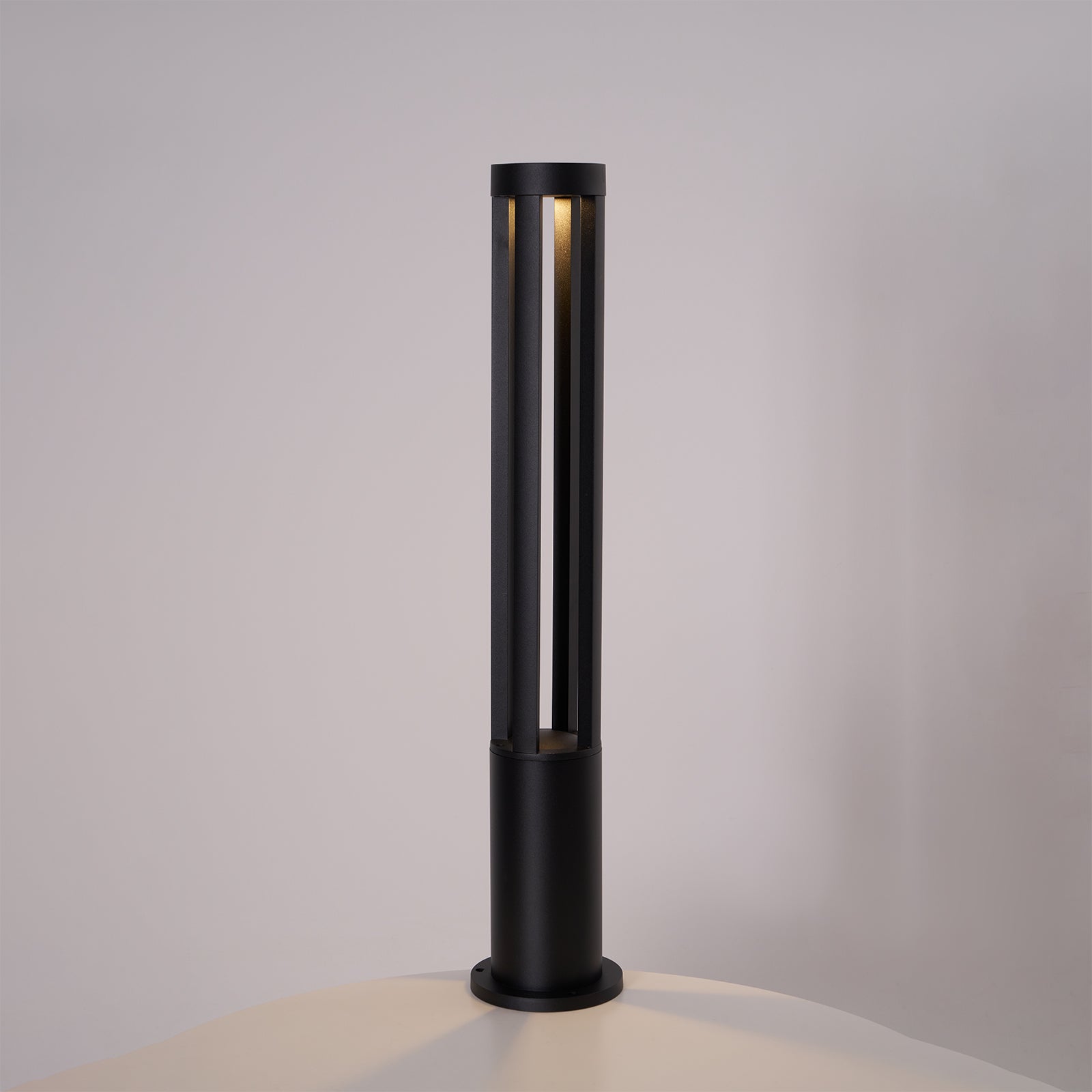 Black Cylindrical Garden Outdoor Light