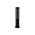 Black Cylindrical Solar Outdoor Post Light