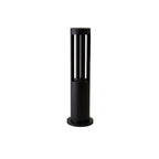 Black Cylindrical Solar Outdoor Post Light
