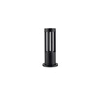 Black Cylindrical Solar Outdoor Post Light