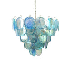 Blue Murano Disc Chandelier