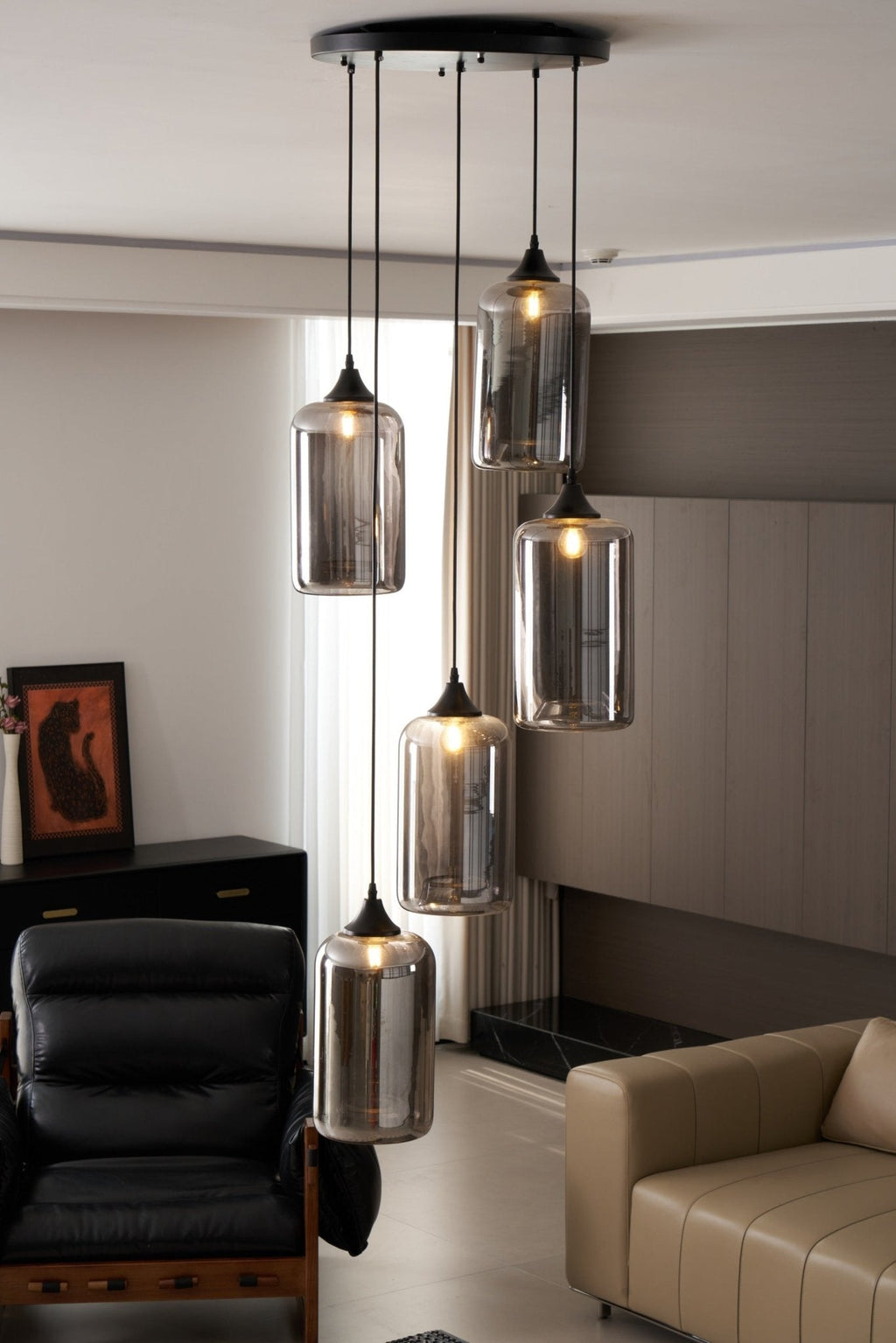 Bottle Glass Pendant Light