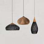 Braided Rattan Swag Pendant Lamp