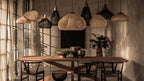 Braided Rattan Swag Pendant Lamp