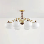 Persimmon Glass Globe Chandelier