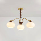 Persimmon Glass Globe Chandelier