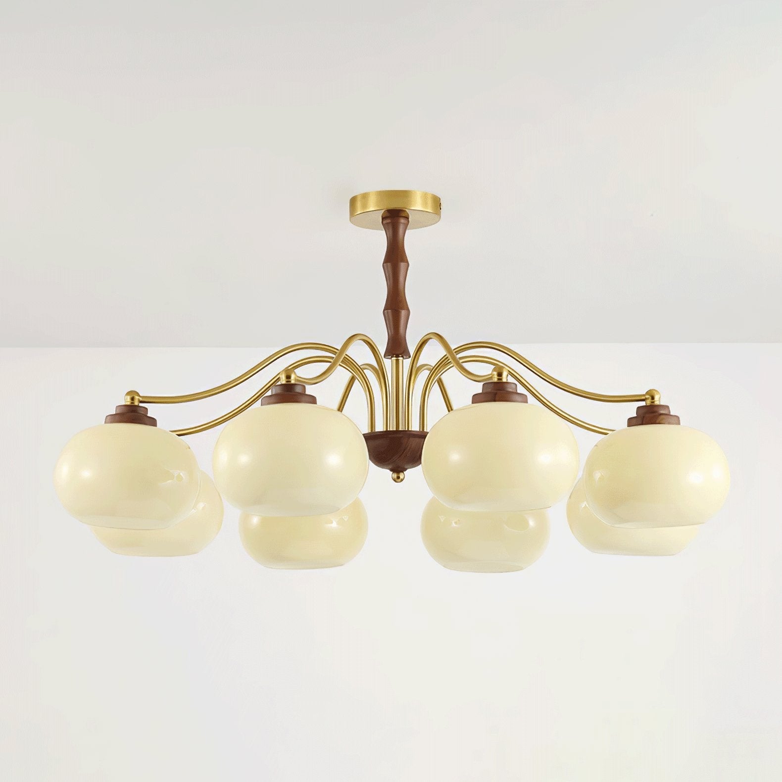 Persimmon Glass Globe Chandelier