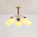 Persimmon Glass Globe Chandelier