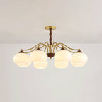Persimmon Glass Globe Chandelier