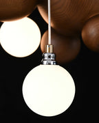 Bubble Wood Balls Chandelier