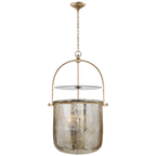 Cairn Pendant, 1-Light, Standard Height, LED, Sterling, Hand-Poured Glass, 6"W (139973-LED-STND-85 5DDTGA)