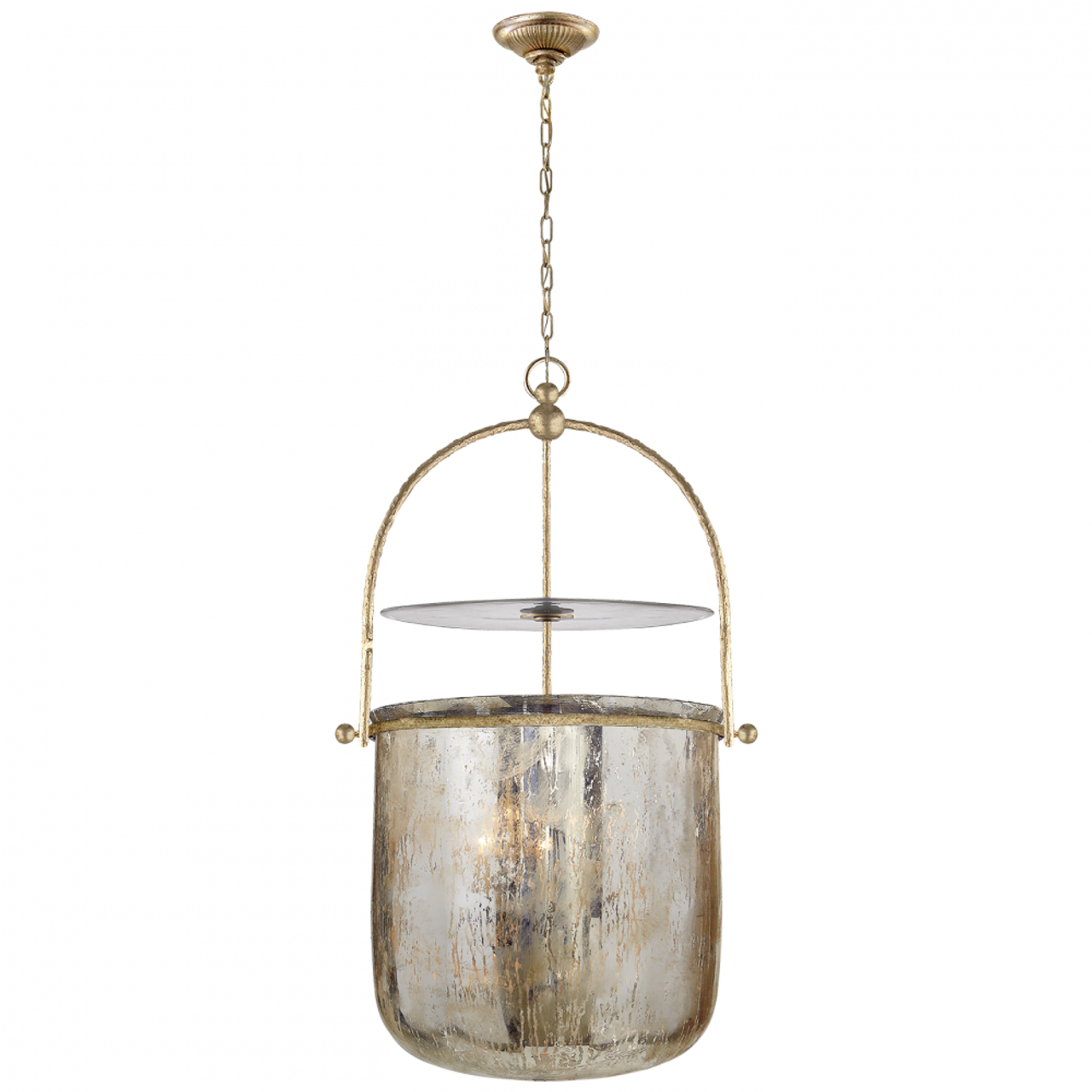 Cairn Pendant, 1-Light, Standard Height, LED, Sterling, Hand-Poured Glass, 6"W (139973-LED-STND-85 5DDTGA)