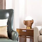 Wooden Cactus Table Lamp