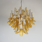 Amber Glass Murano Petals Chandelier