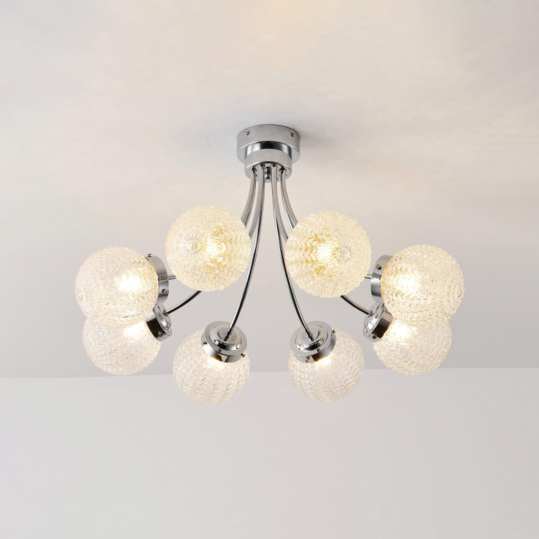 Carved Glass Ceiling Lamp