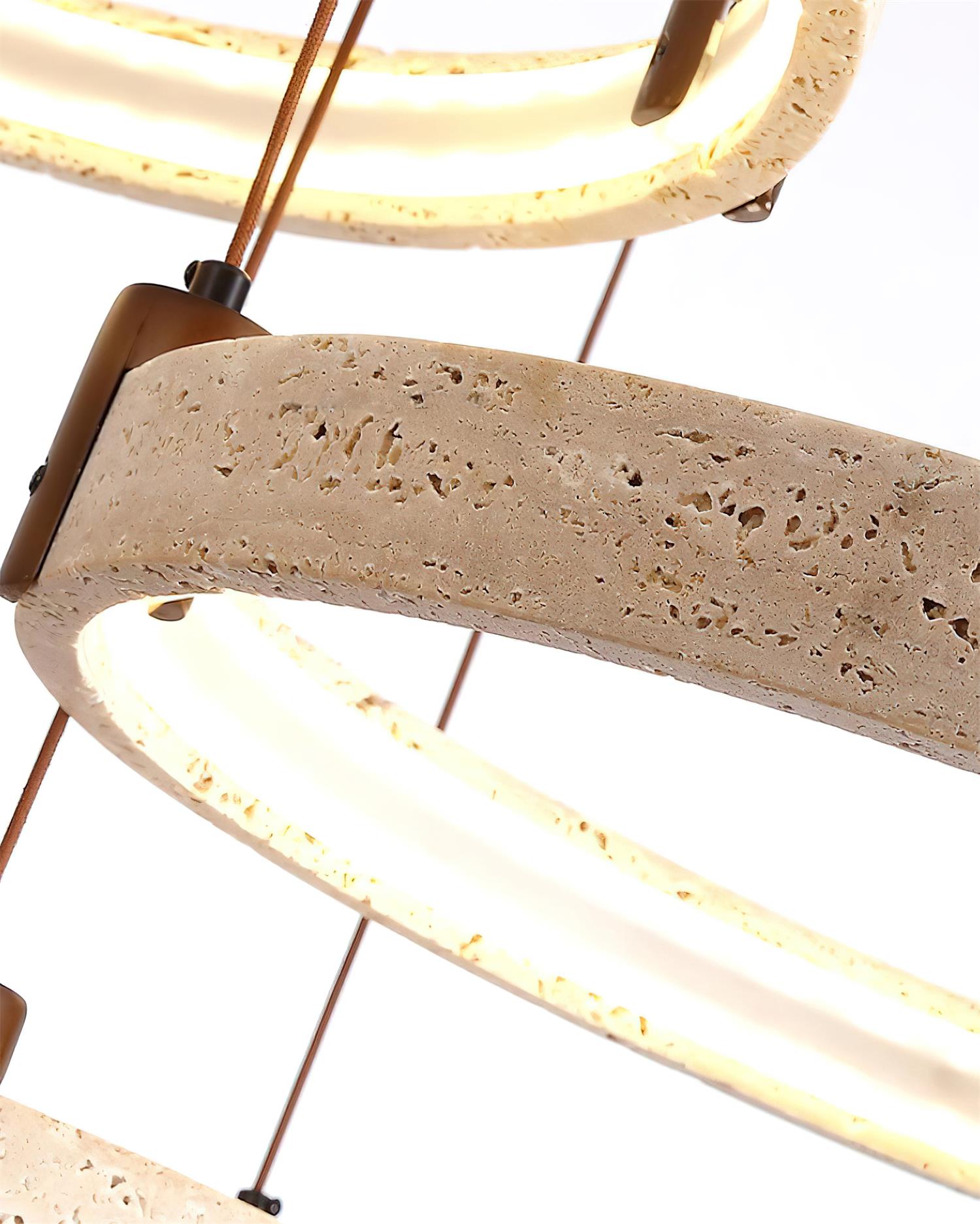 Celestial Orbit Travertine Chandelier