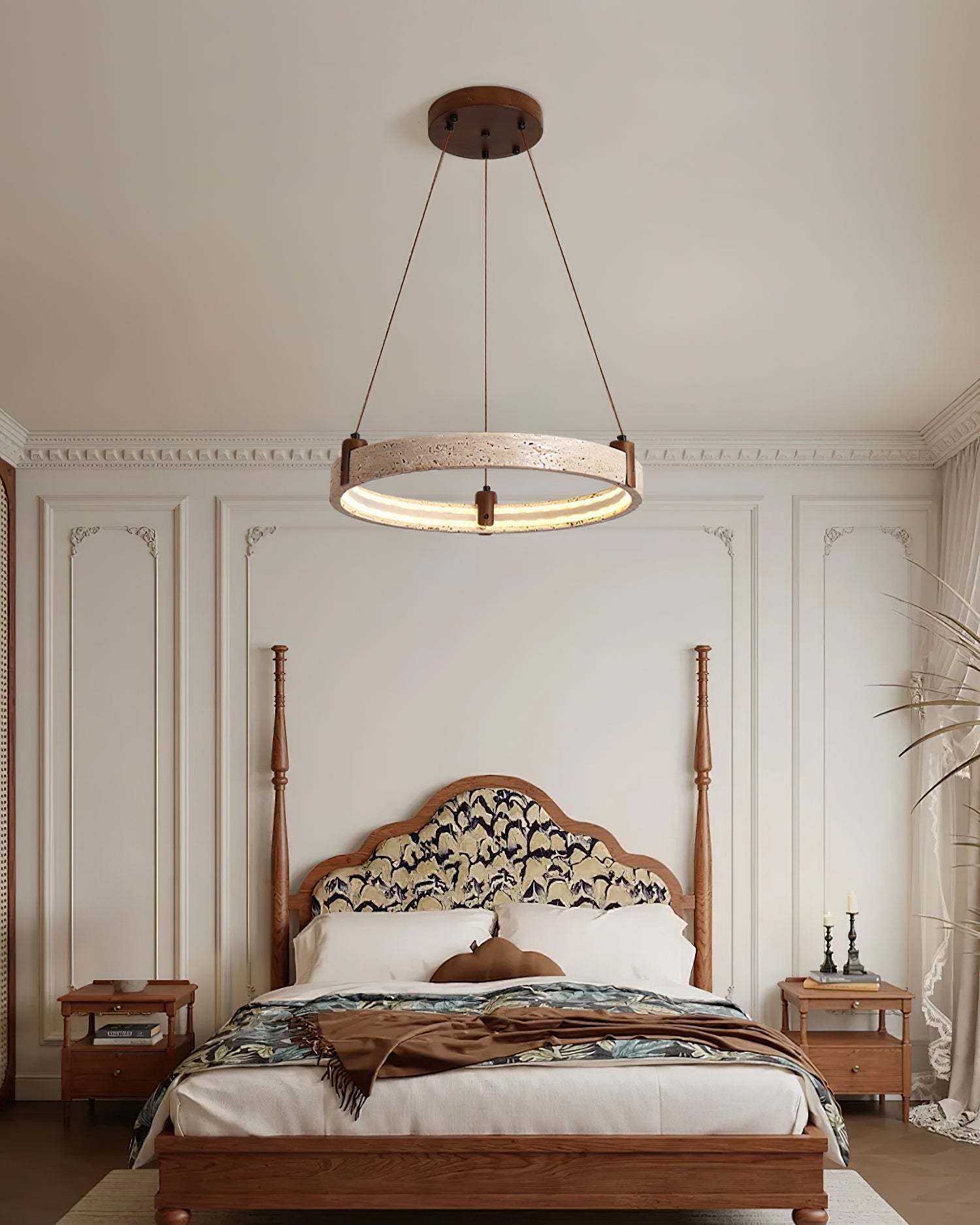 Celestial Orbit Travertine Chandelier