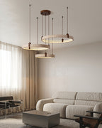 Celestial Orbit Travertine Chandelier