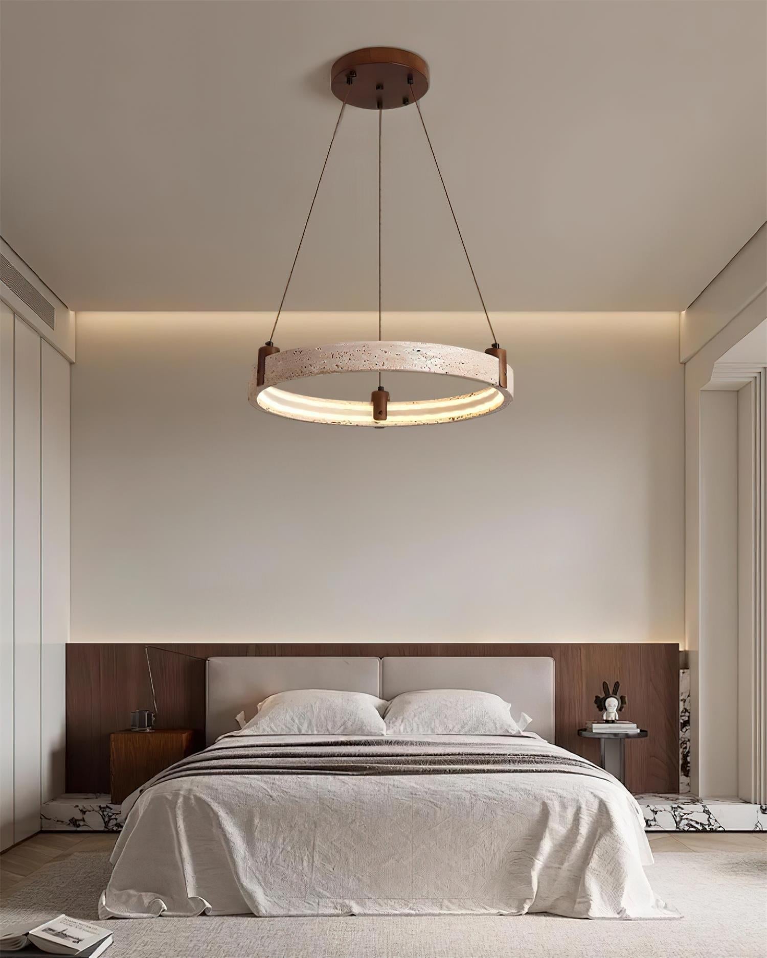 Celestial Orbit Travertine Chandelier