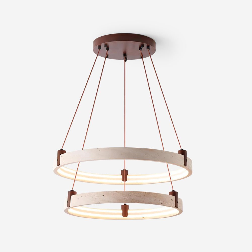 Celestial Orbit Travertine Chandelier