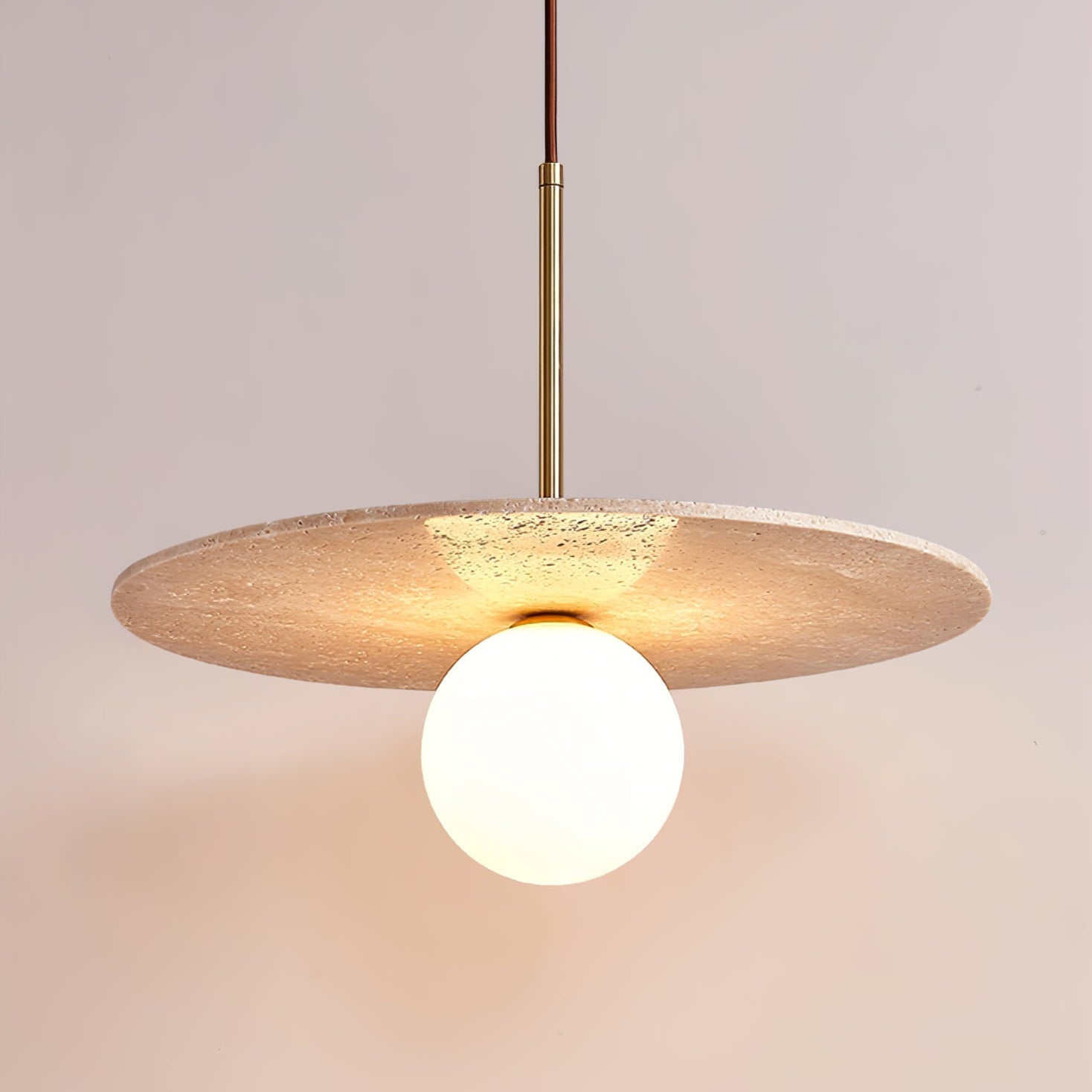 Celestial Travertine Pendant Light