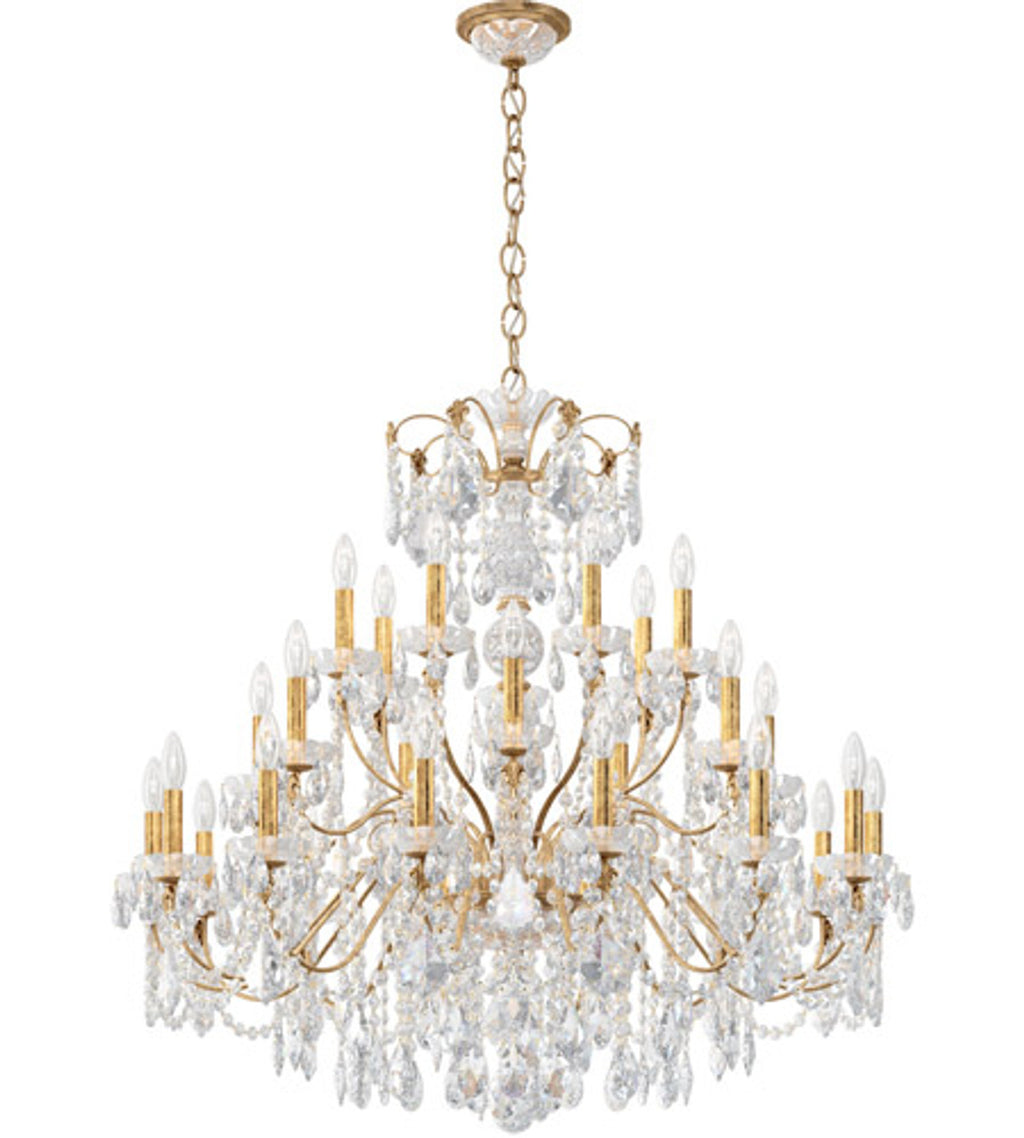 Century Chandelier, 28-Light, French Gold, Clear Heritage Crystal, 42.5"W (1718-26 17QYU4)