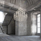 Century Chandelier, 28-Light, French Gold, Clear Heritage Crystal, 42.5"W (1718-26 17QYU4)